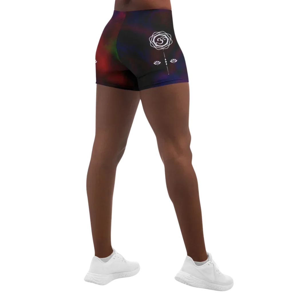 Tie Dye Om Hot Shorts Yoga For Spiritual Flow