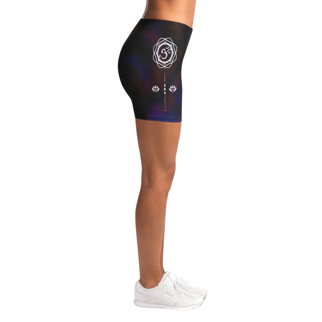 Tie Dye Om Hot Shorts Yoga For Spiritual Flow