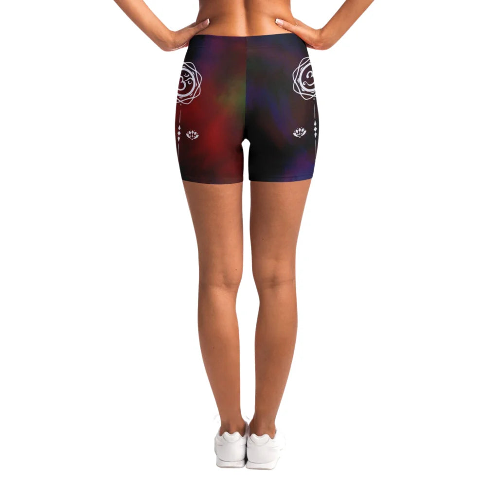 Tie Dye Om Hot Shorts Yoga For Spiritual Flow