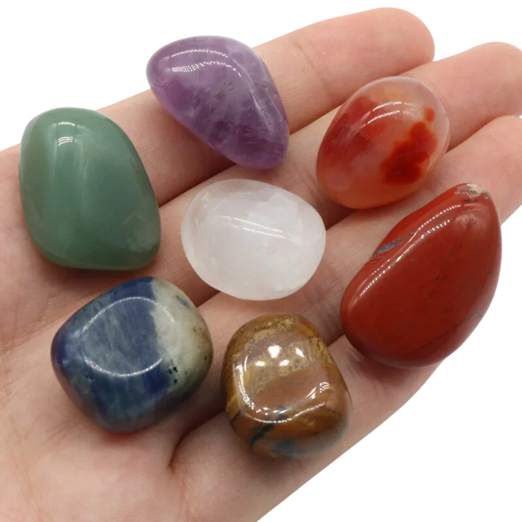 Tumbled Crystals Set For Meditation And Chakra Balance