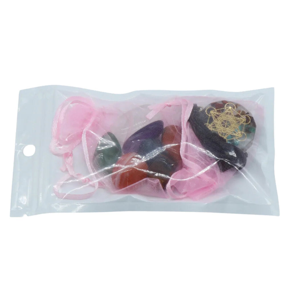 Tumbled Crystals Set For Meditation And Chakra Balance - Bagged