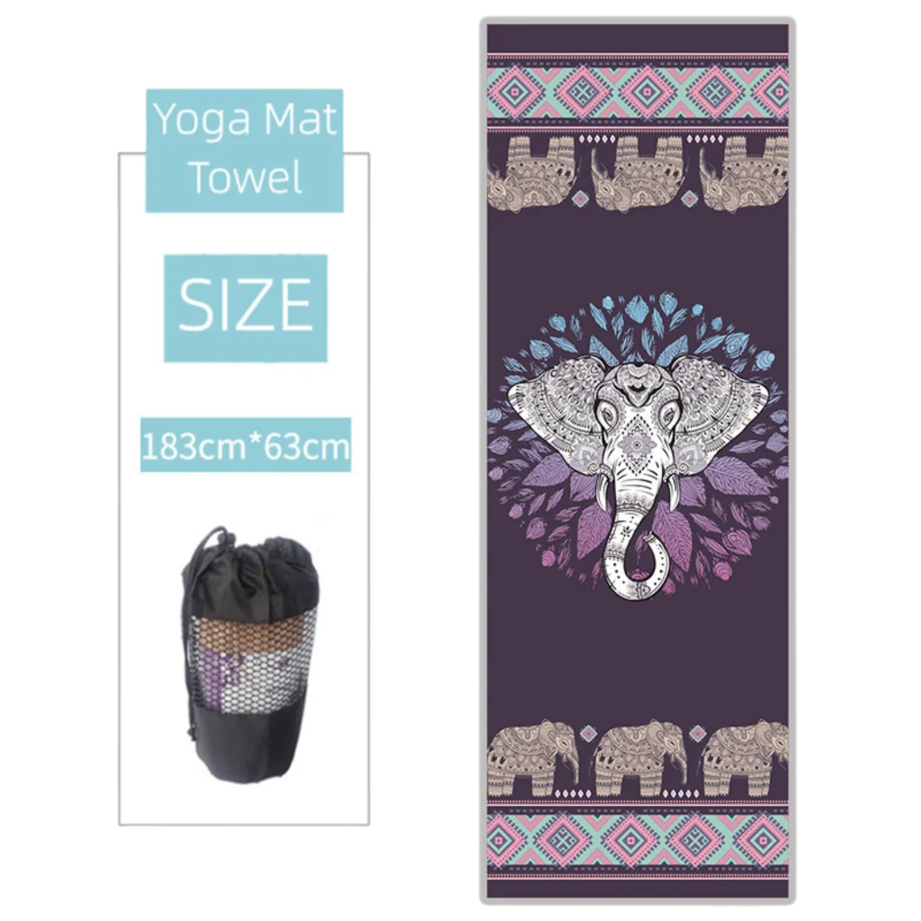Ultra Grip Yoga Mat Towel Grip For Sweat-Free Flow - Shaman / 183x63 cm