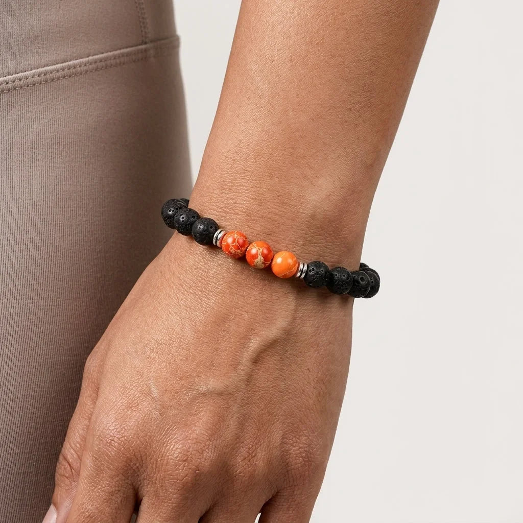 Volcanic Stone Lava Bracelet For Everyday Balance