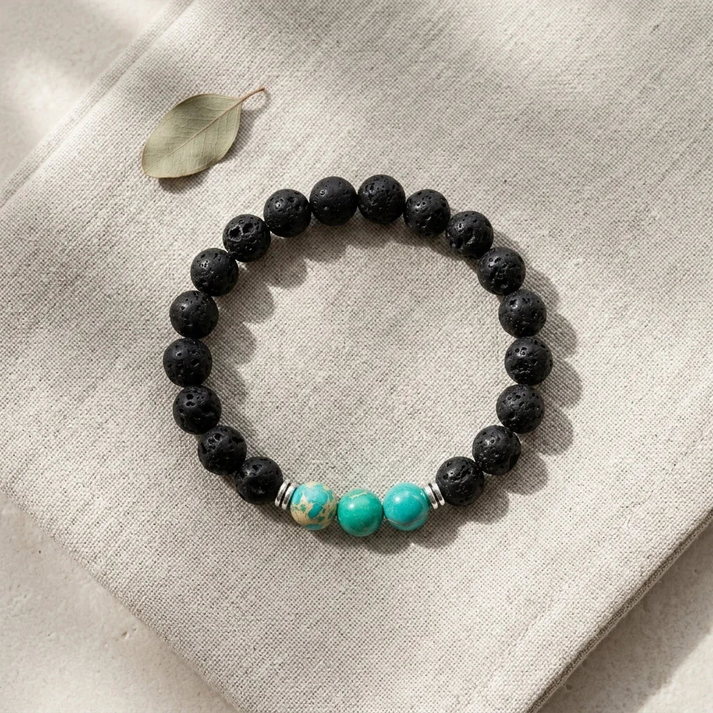 Volcanic Stone Lava Bracelet For Everyday Balance