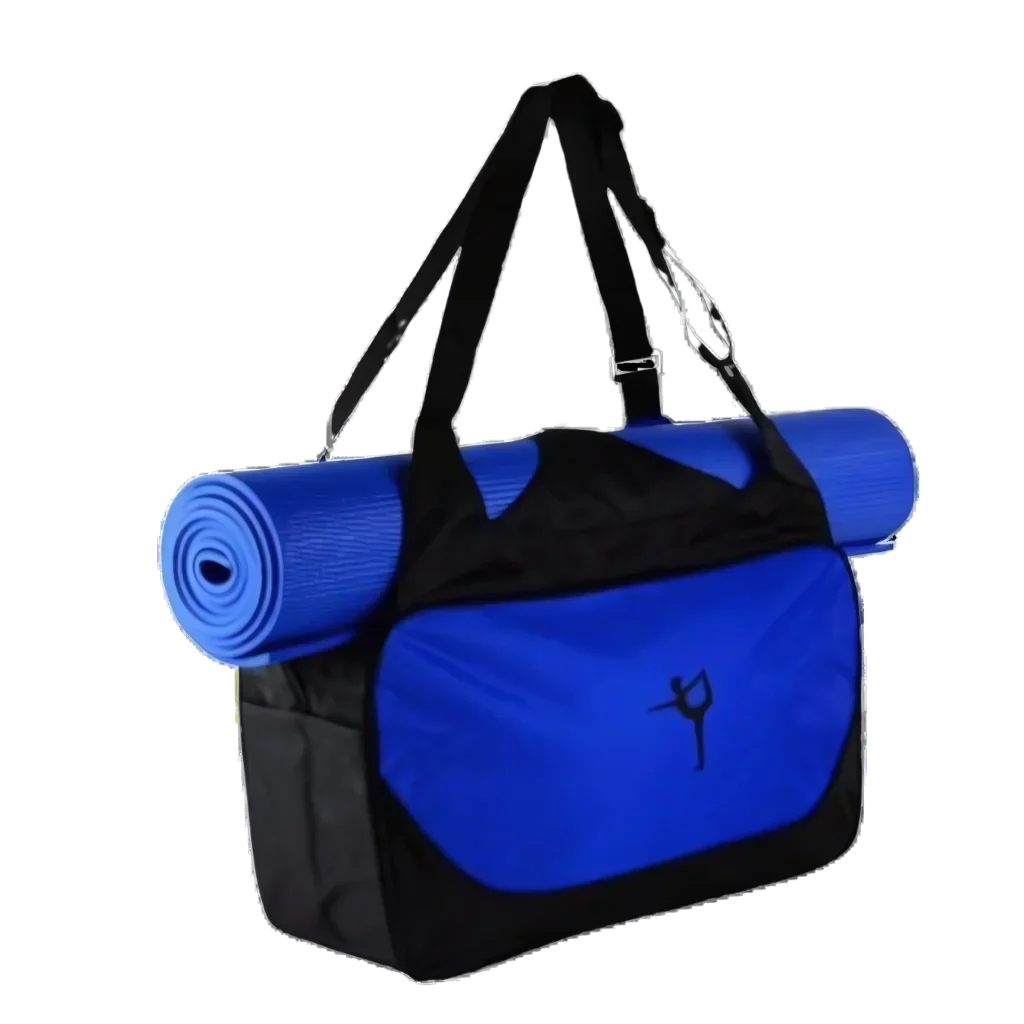 Waterproof Oxford Yoga Duffle Bag With Compartments - Dark Blue