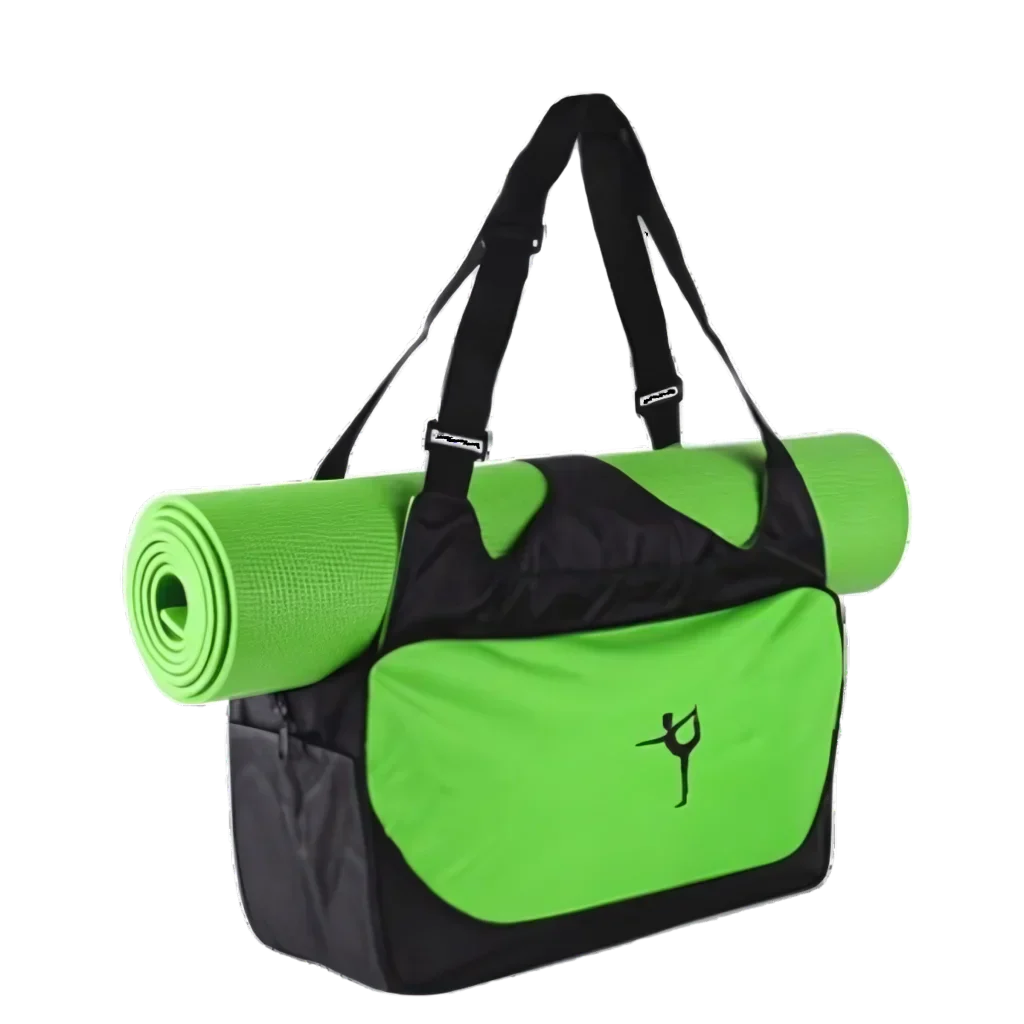 Waterproof Oxford Yoga Duffle Bag With Compartments - Green