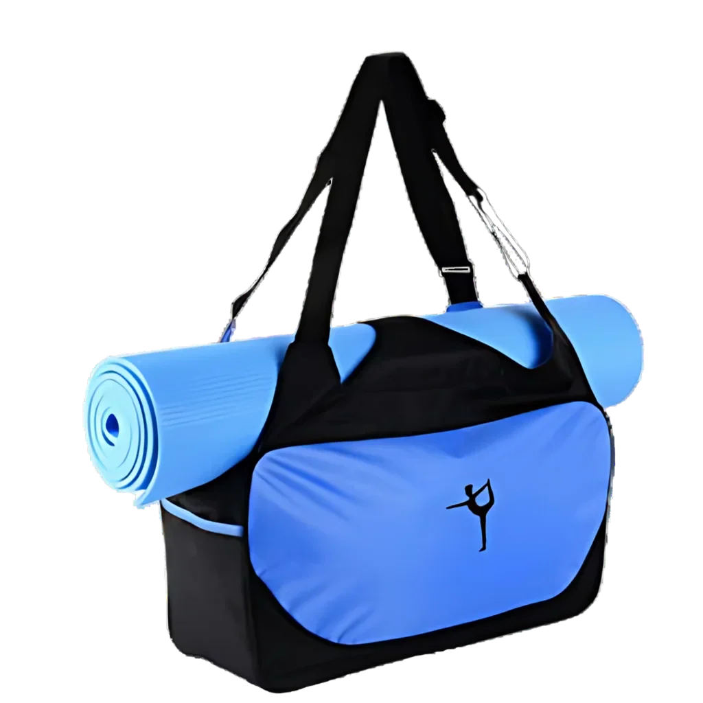 Waterproof Oxford Yoga Duffle Bag With Compartments - Light Blue