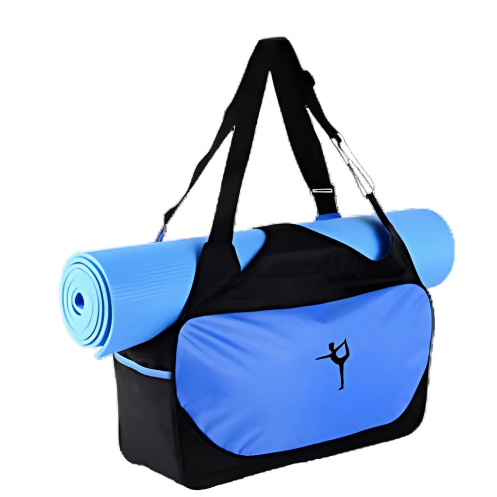 Waterproof Oxford Yoga Duffle Bag With Compartments - Light Blue