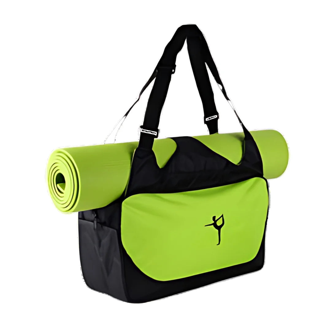 Waterproof Oxford Yoga Duffle Bag With Compartments - Light Green