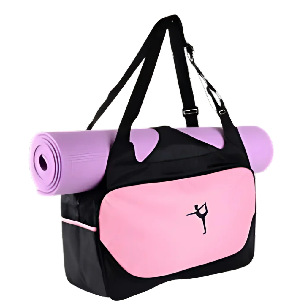 Waterproof Oxford Yoga Duffle Bag With Compartments - Light pink