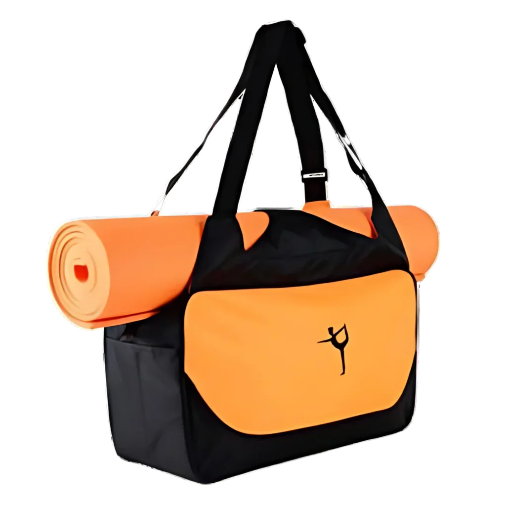 Waterproof Oxford Yoga Duffle Bag With Compartments - Orange