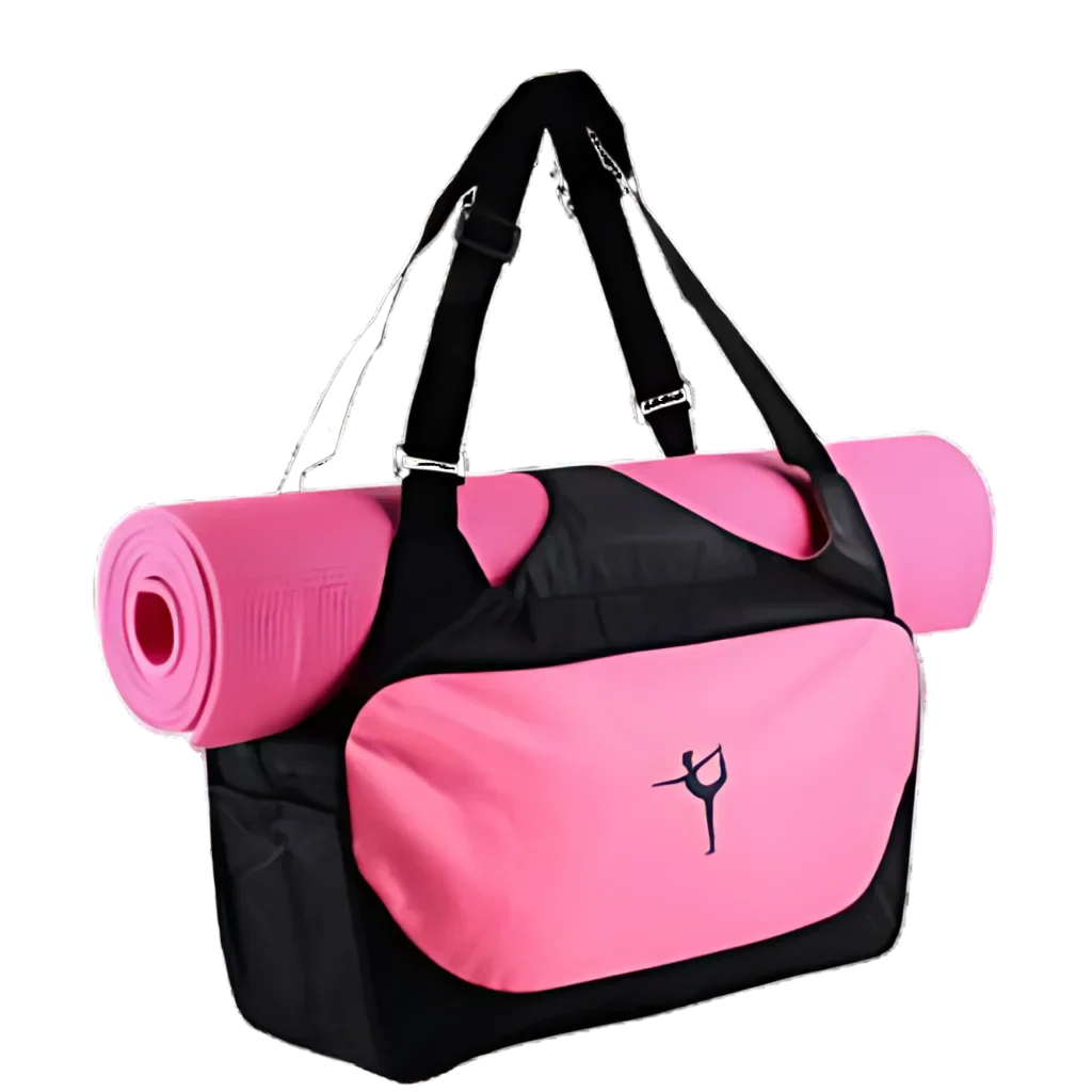 Waterproof Oxford Yoga Duffle Bag With Compartments - Pink