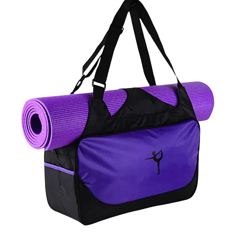 Waterproof Oxford Yoga Duffle Bag With Compartments - Violet