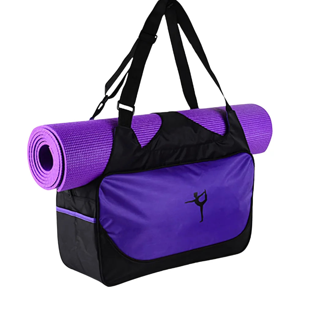 Waterproof Oxford Yoga Duffle Bag With Compartments - Violet