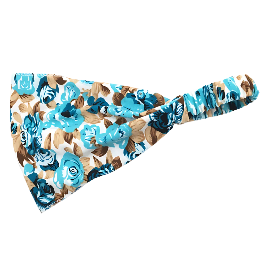 Wide Boho Headbands With Floral Print For Women - Style
