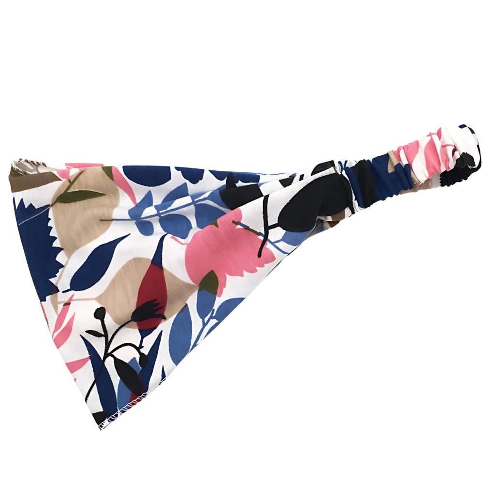 Wide Boho Headbands With Floral Print For Women - Style