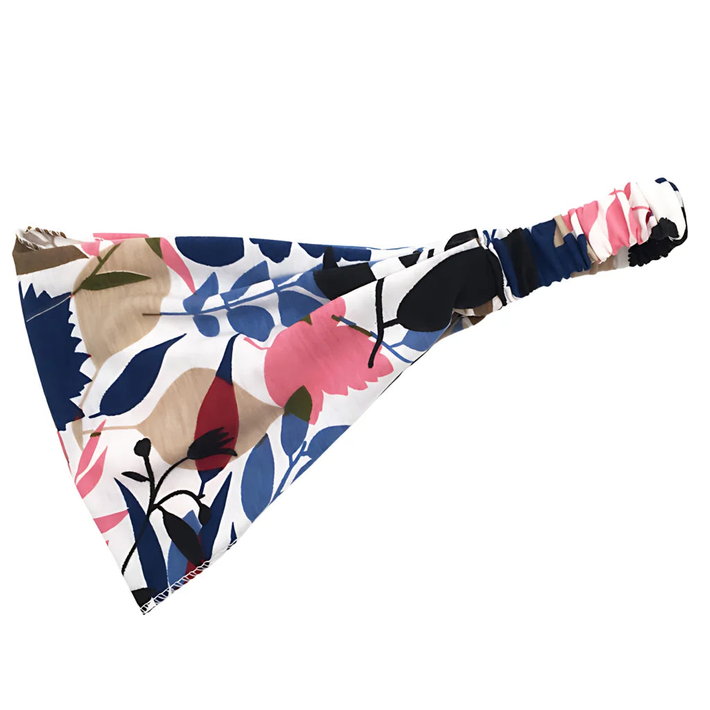 Wide Boho Headbands With Floral Print For Women - Style