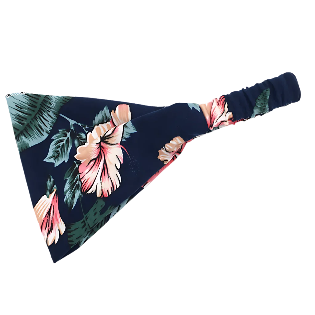 Wide Boho Headbands With Floral Print For Women - Style C