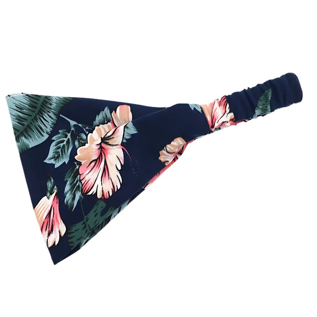 Wide Boho Headbands With Floral Print For Women - Style C