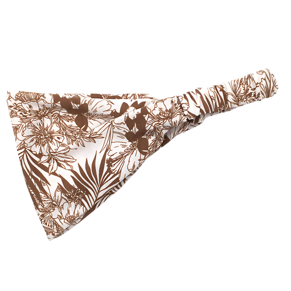 Wide Boho Headbands With Floral Print For Women - Style D