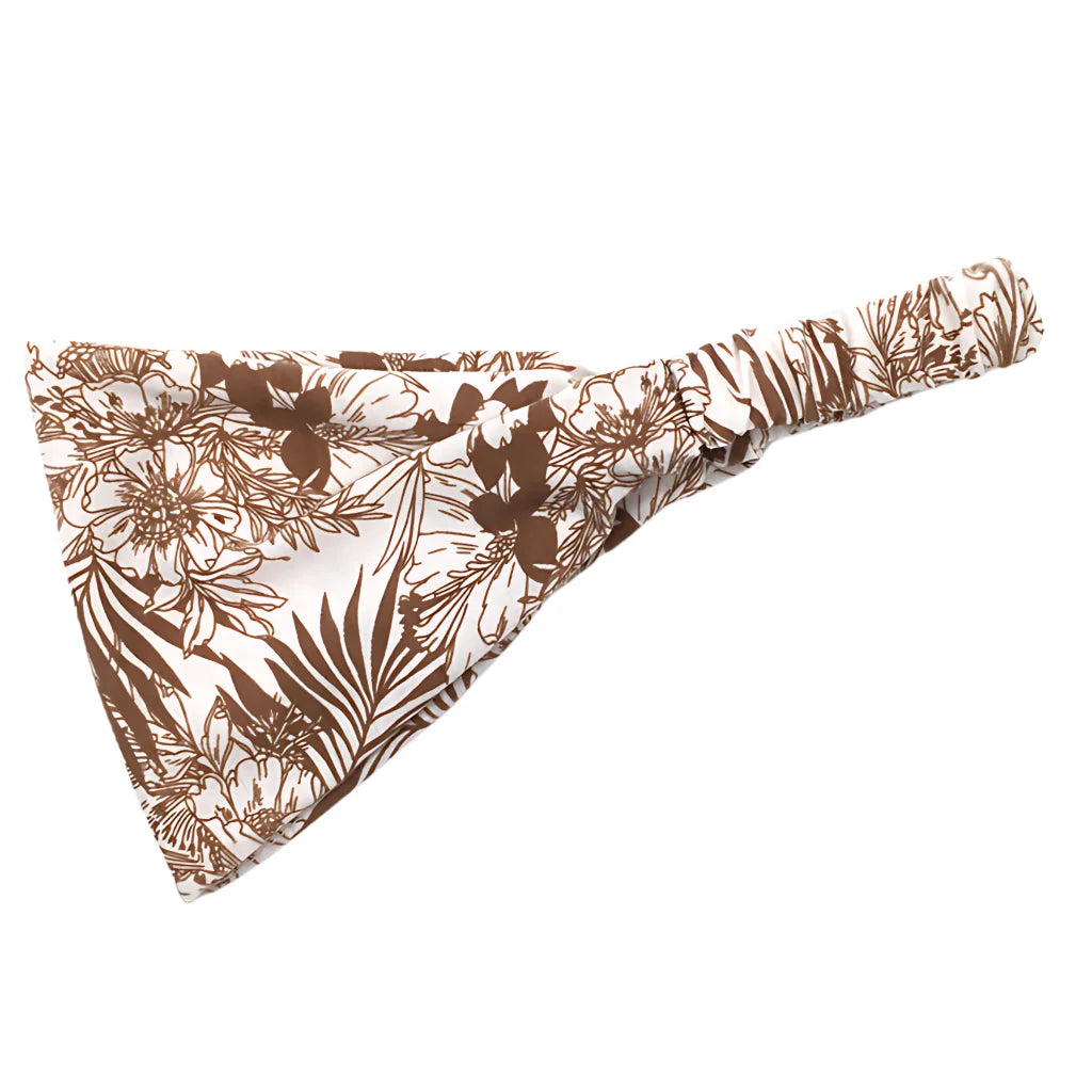 Wide Boho Headbands With Floral Print For Women - Style D