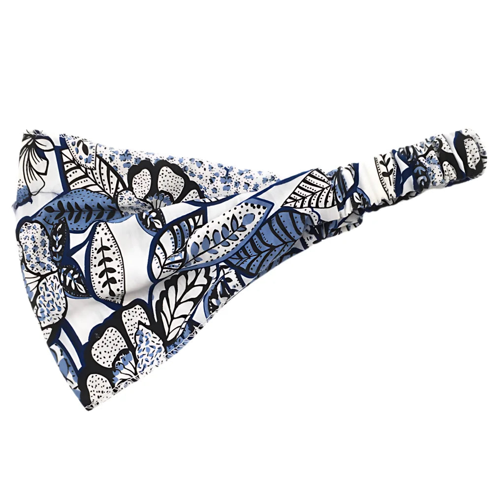 Wide Boho Headbands With Floral Print For Women - Style E