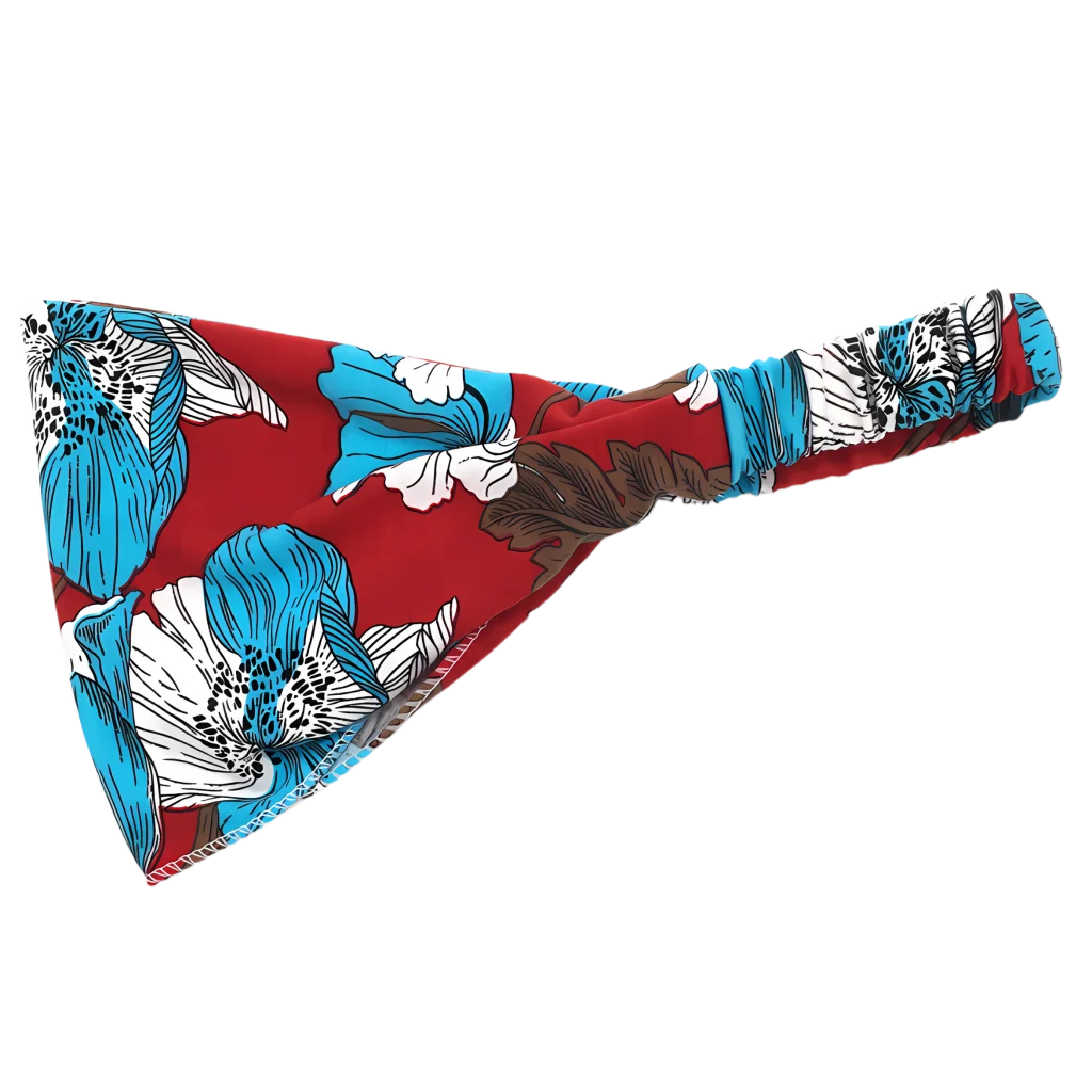 Wide Boho Headbands With Floral Print For Women - Style F