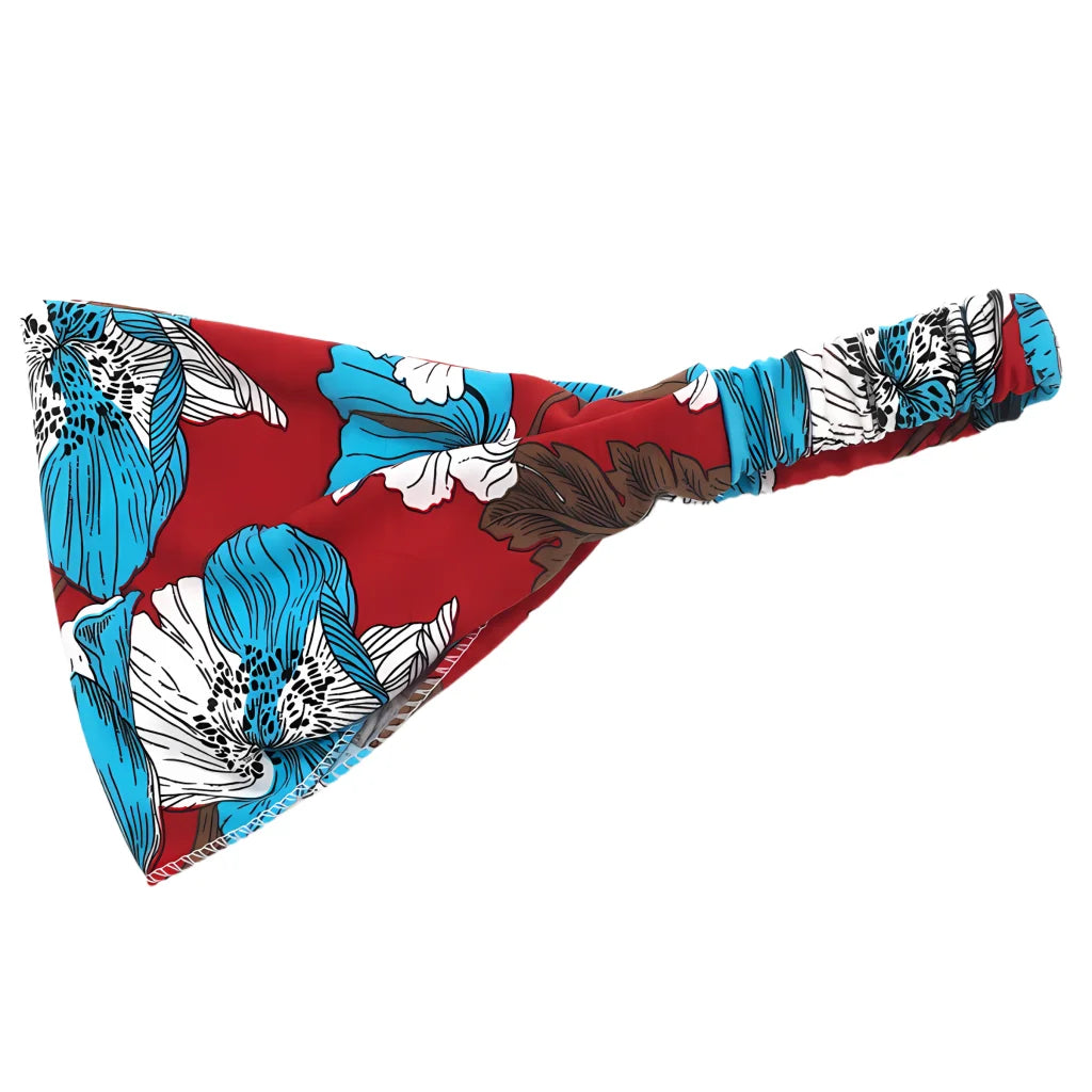 Wide Boho Headbands With Floral Print For Women - Style F