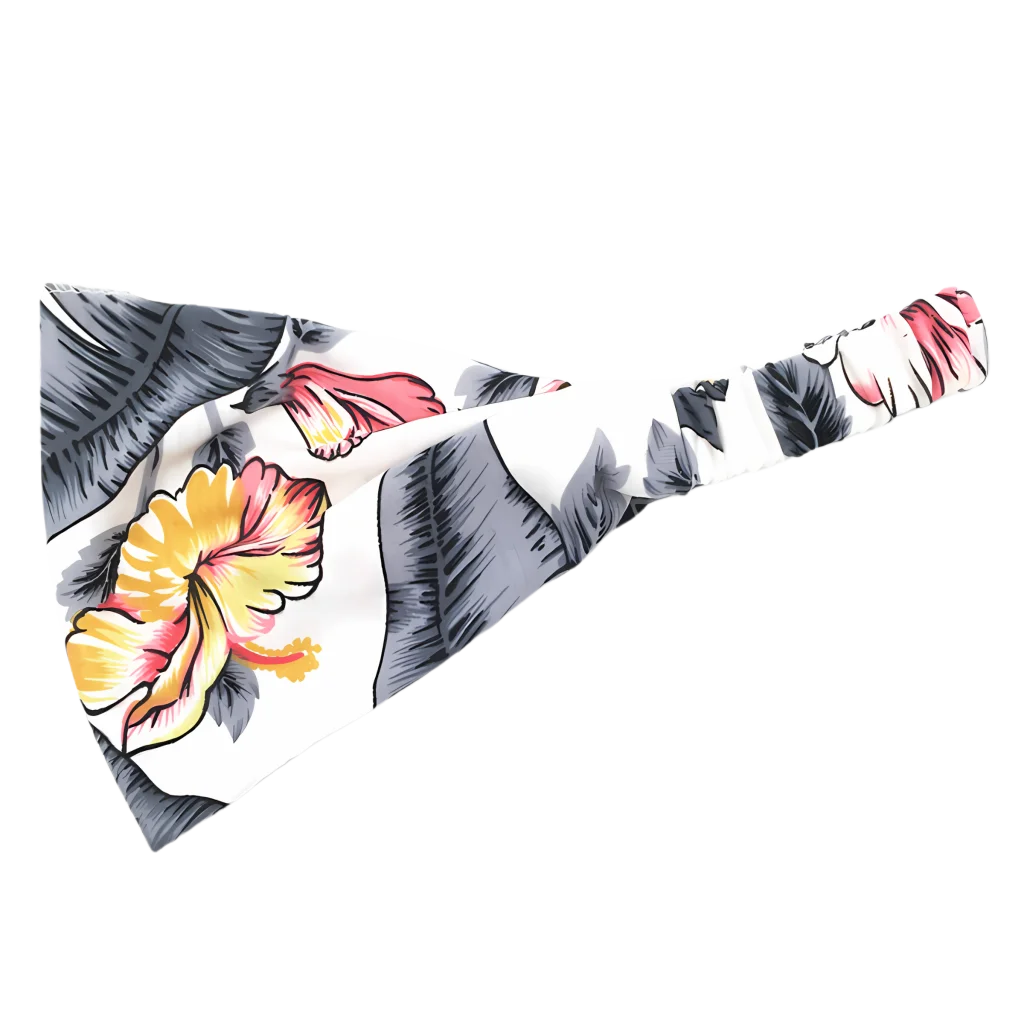 Wide Boho Headbands With Floral Print For Women - Style G