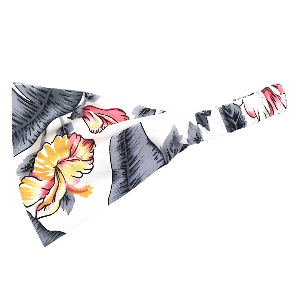 Wide Boho Headbands With Floral Print For Women - Style G