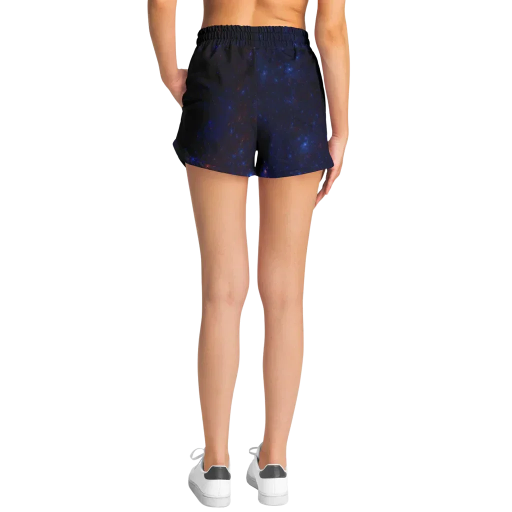Womens Loose Shorts With Hamsa And Chakra Symbols