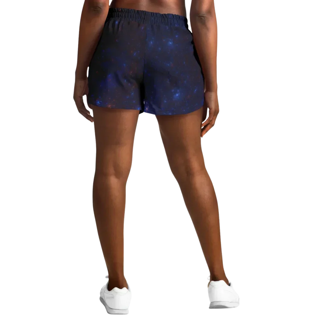 Womens Loose Shorts With Hamsa And Chakra Symbols