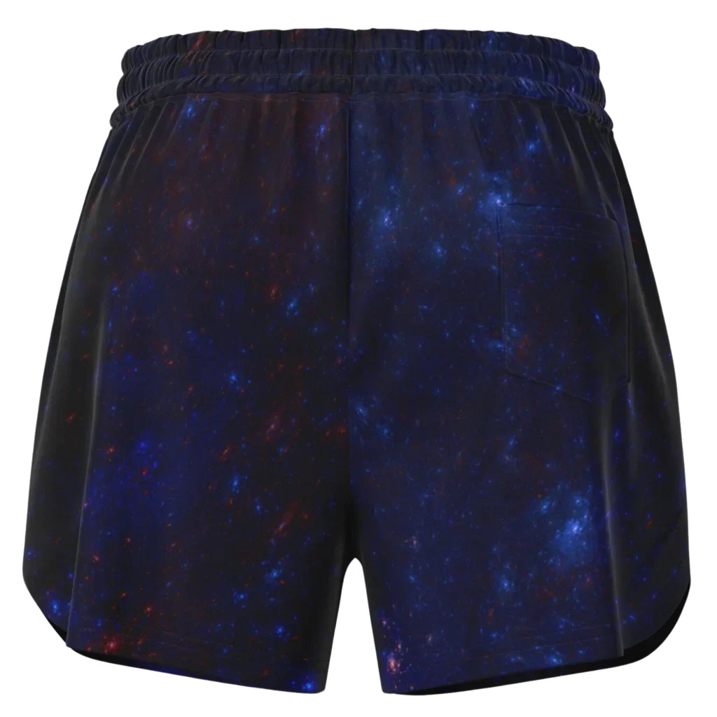 Womens Loose Shorts With Hamsa And Chakra Symbols