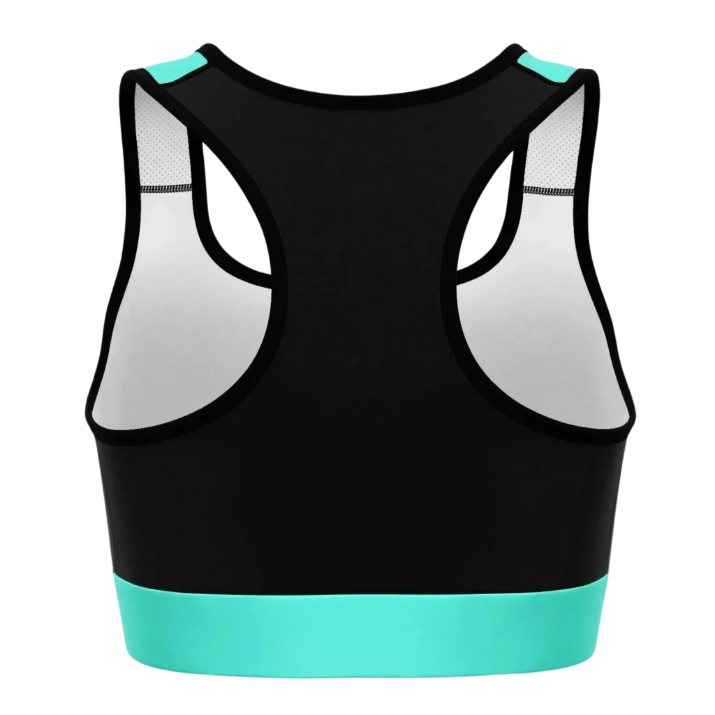 Women’s Yoga Sports Bra With Lotus Pose Graphic