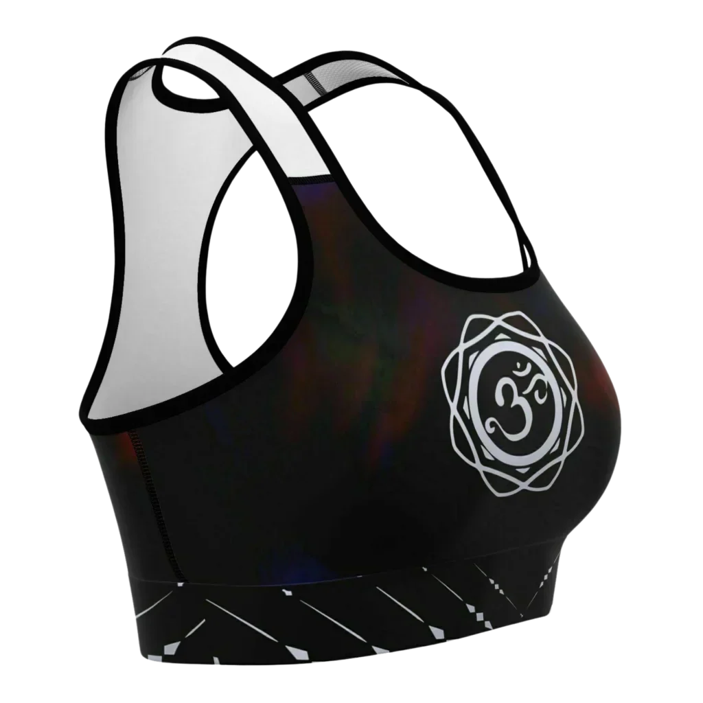 Yoga Bralettes With Om Symbol And Tie Dye Base