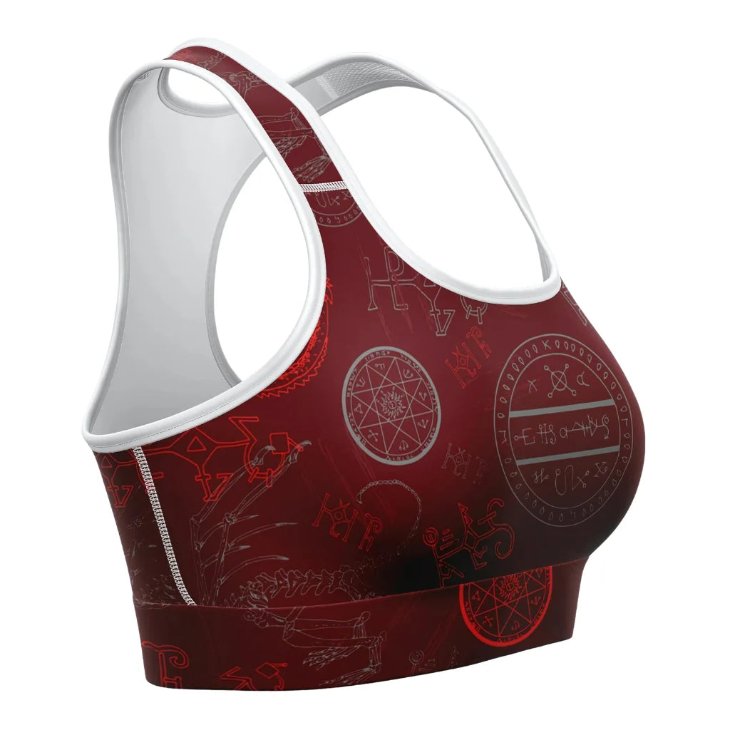 Yoga Bras For Women With Dragon Skeleton Print