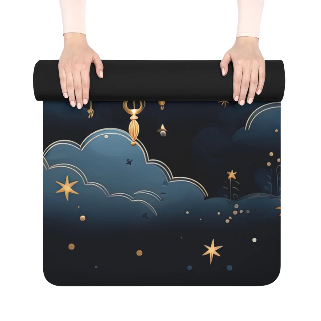 Yoga Mat With Pattern And Dreamcatcher Design - 24x68