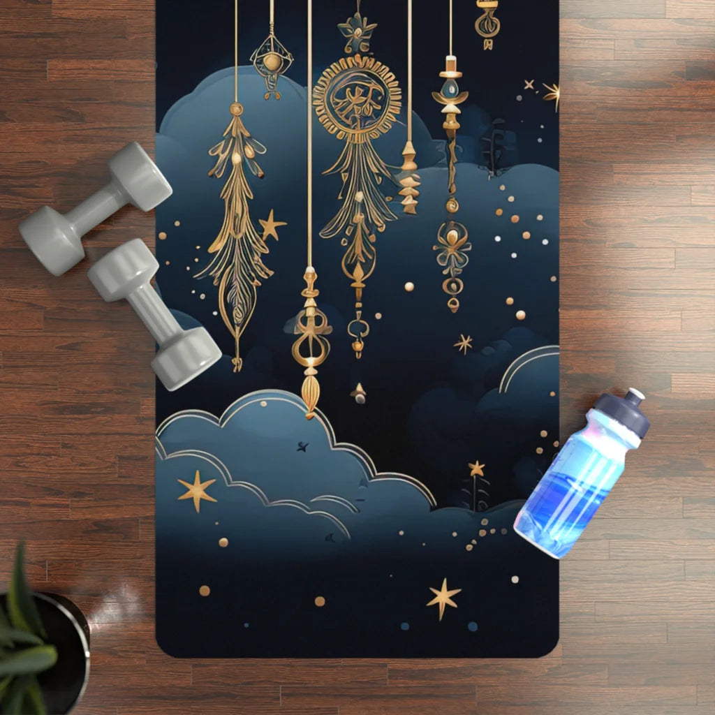Yoga Mat With Pattern And Dreamcatcher Design - 24x68
