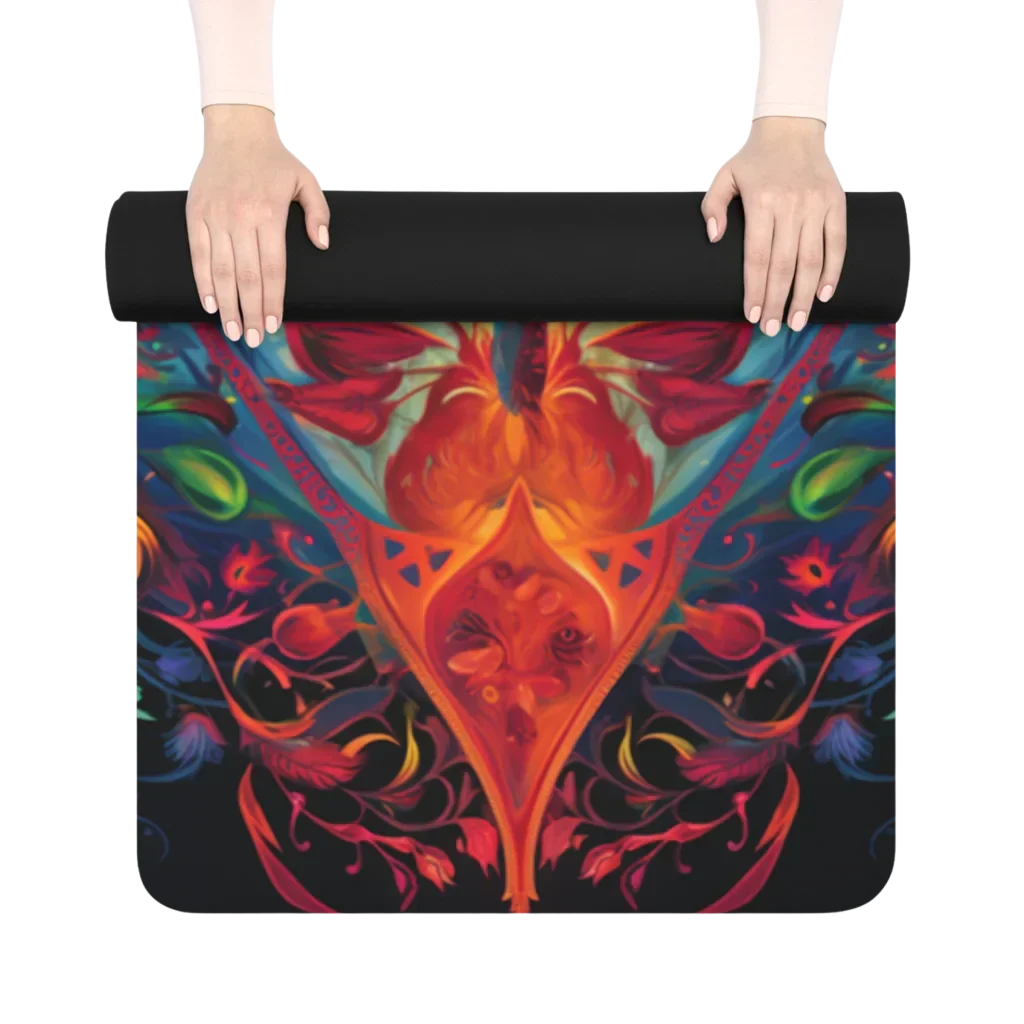 Yoga Mats With Designs Of Inner Strength Goddess - 24x68