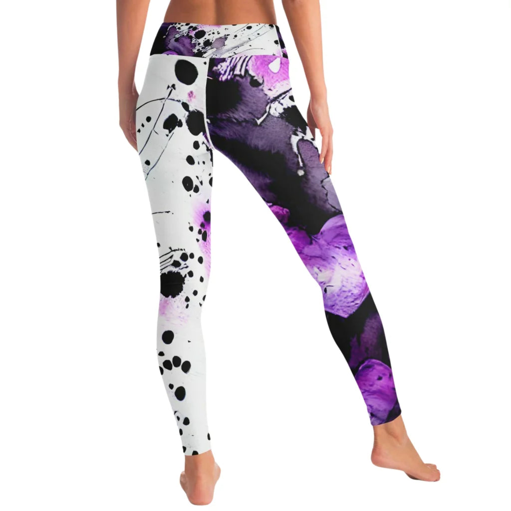 Yoga Outfit Sexy White Purple Heart Set