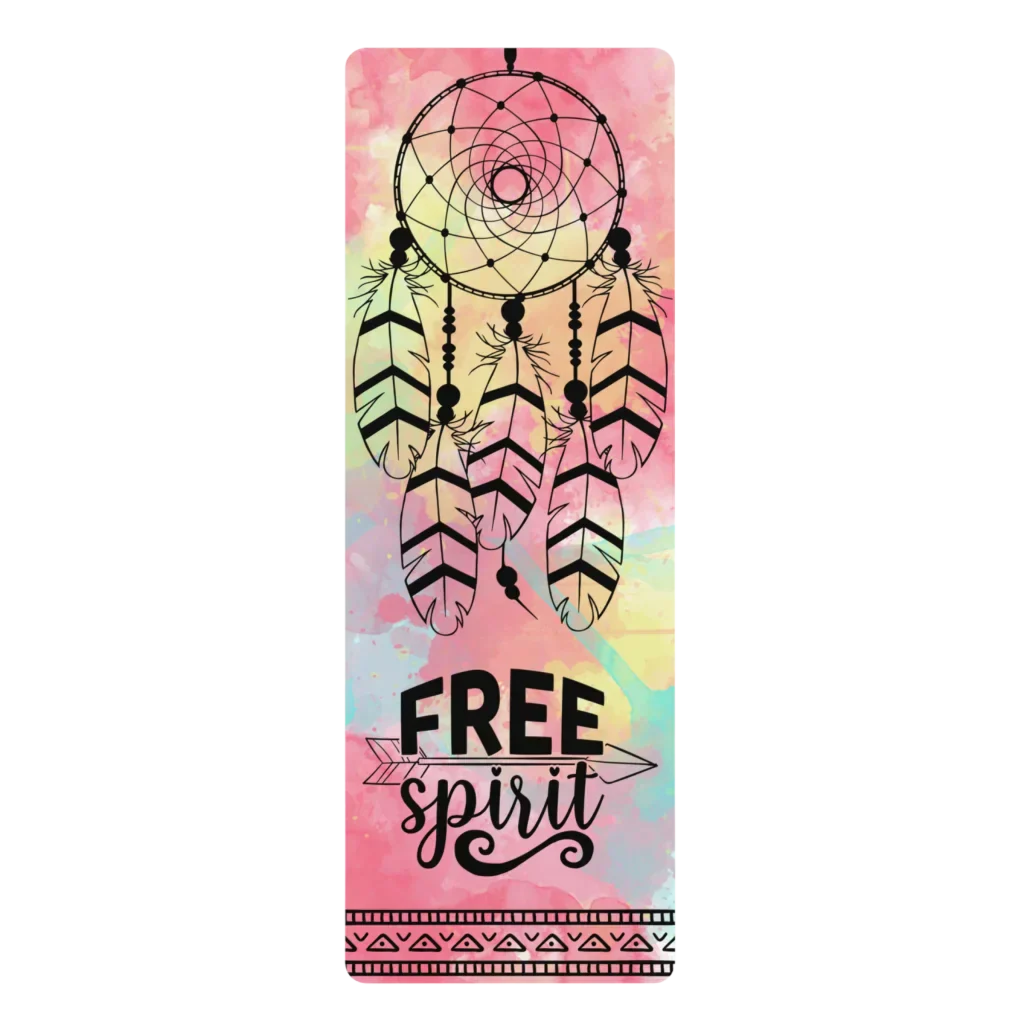Yoga Pilates Mat With Dream Catcher Print - 24x68