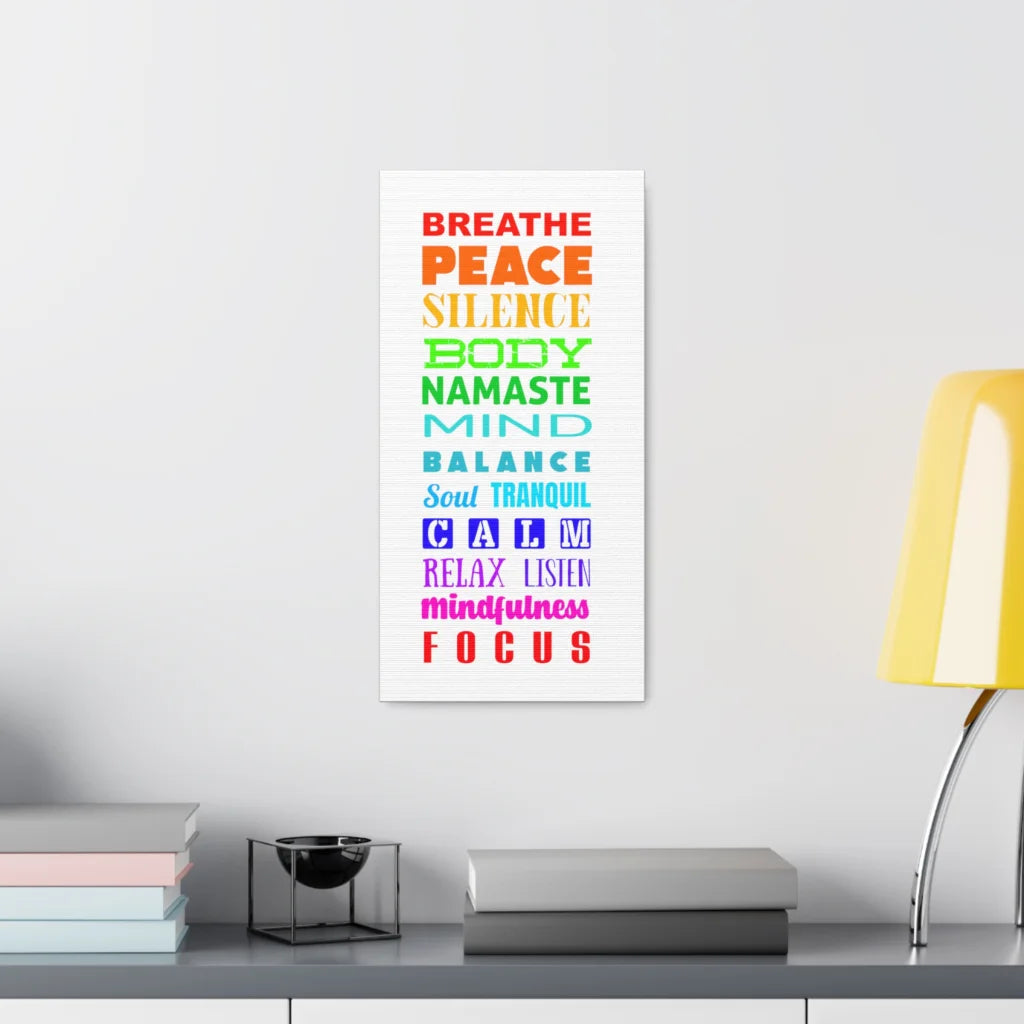Yoga Prints Featuring Word Cloud Art - 10×20 in / 1.25