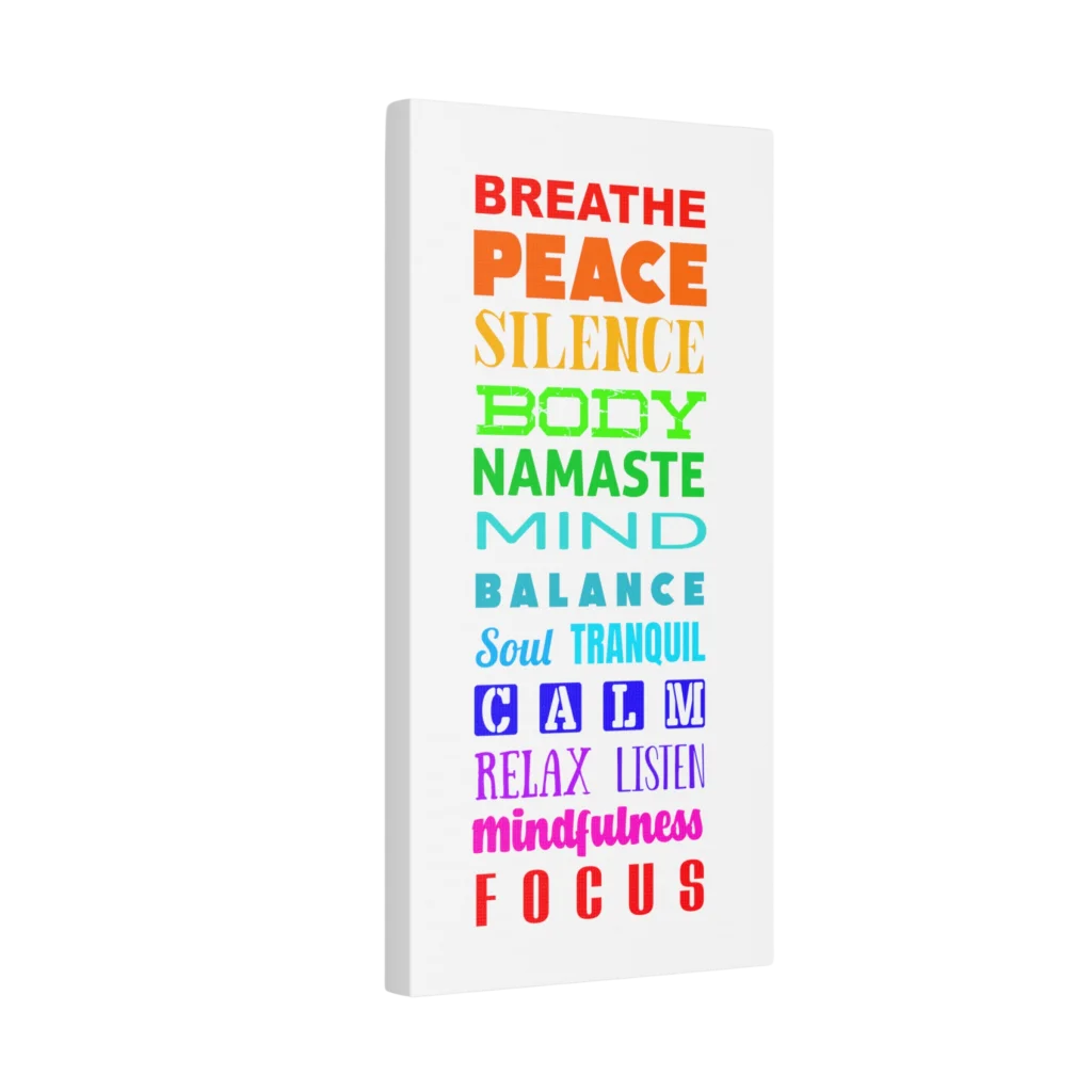 Yoga Prints Featuring Word Cloud Art - 10×20 in / 1.25