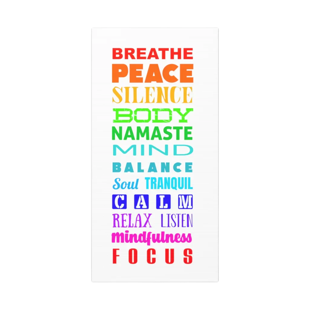 Yoga Prints Featuring Word Cloud Art - 10×20 in / 1.25
