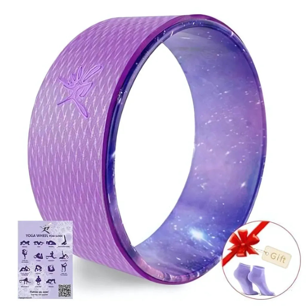 Yoga Roller Wheel For Back Support And Flexibility - Purple