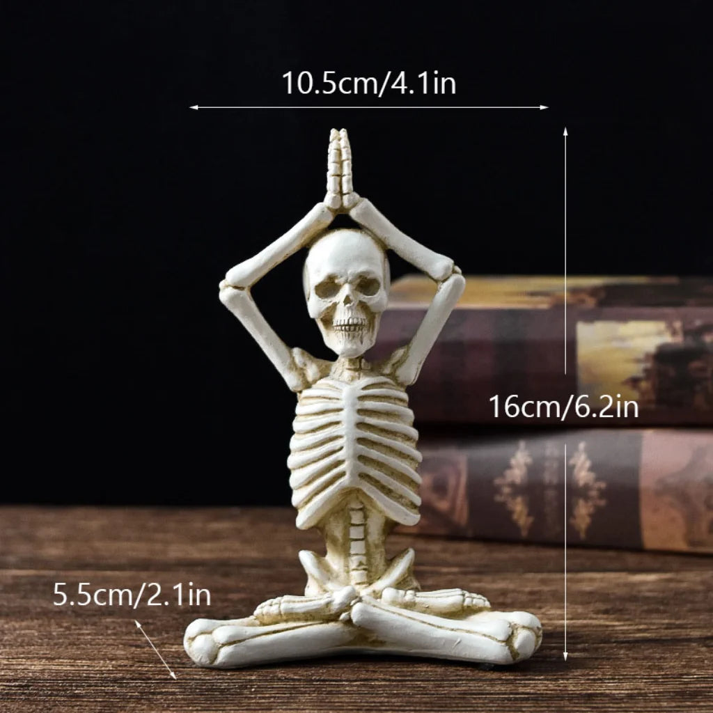 Yoga Skeleton Figurine With Vintage Charm