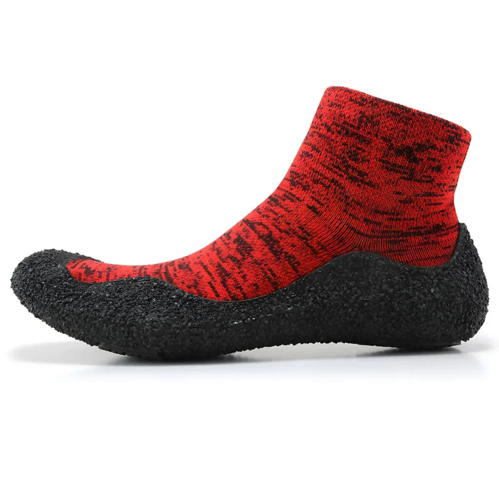 Yoga Slip On Shoes With Wedge Sole And Round Toe - Red / 36