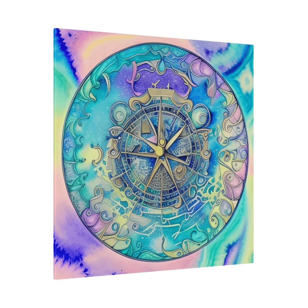 Yoga Wall Decor Featuring Astrology Wheel Art