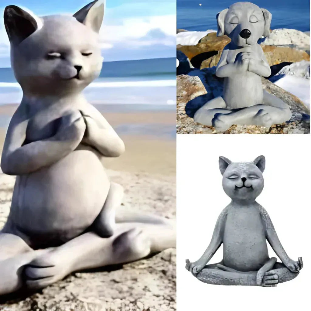 Zen Animal Meditation Statues For Home Décor - Set