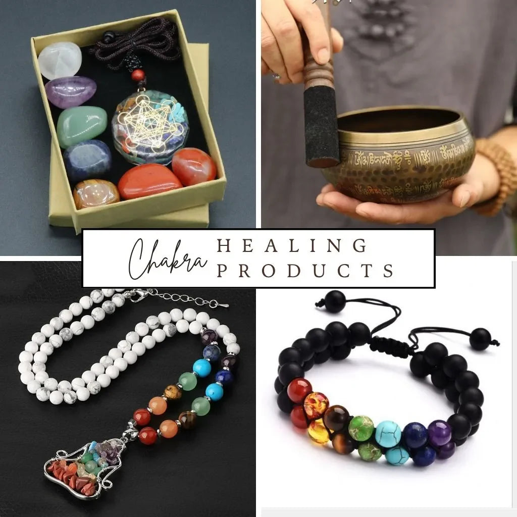 Chakra healing products – bracelets, stones, and pendants for balanced energy